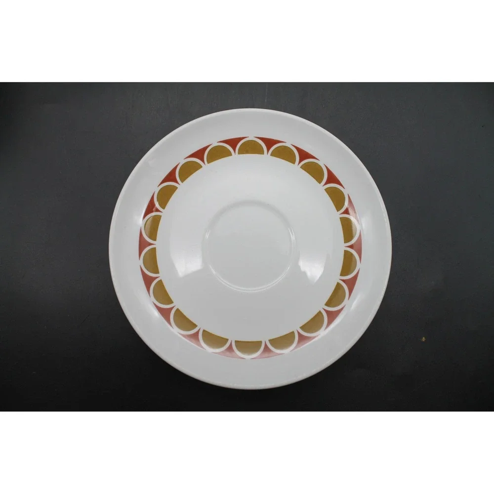 Vintage Corning Pyroceram Danish Modern Cups & Saucers Set of 2 MCM